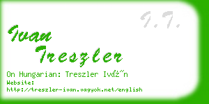 ivan treszler business card